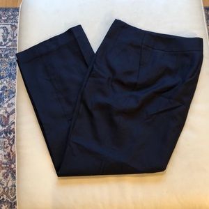 Talbots navy silk wide leg pants